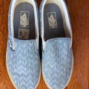 Vans slip-on, Classic Van Doren blue and white, women's size 9.5, men's 8.